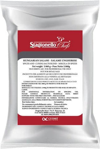 Stagionello Curing Salts and Spice Blends for Rapid Fermentation Salami Hungarian Salami 2.06 kg / bag