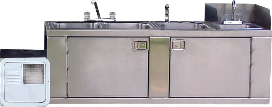 Meadow Creek – 4 Bowl Cleanup Sink (Trailer Mounted)
