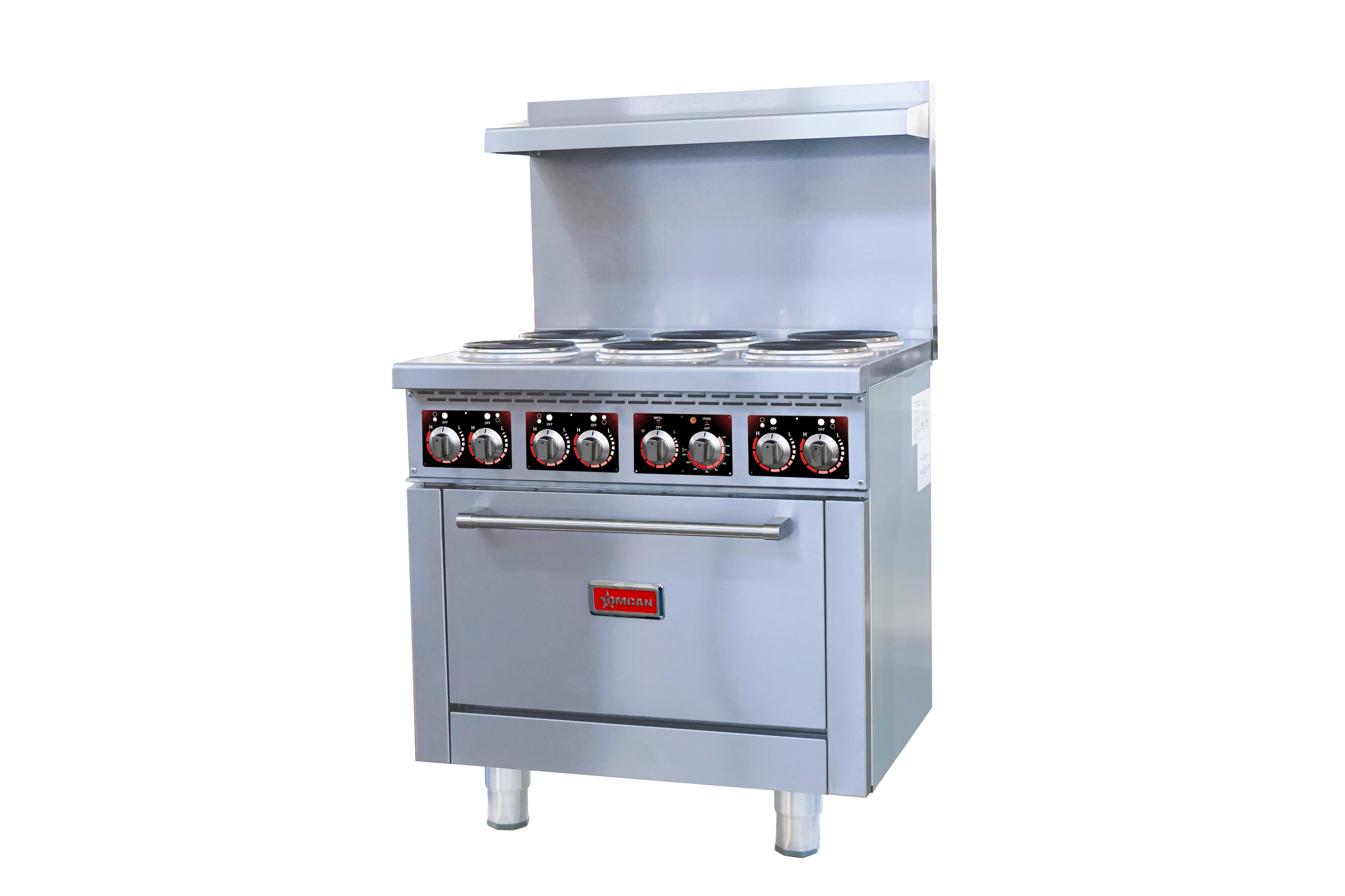 36” Commercial Electric Range with 6 Burners and Standard Oven – 208V, 17kW, 3Ph
