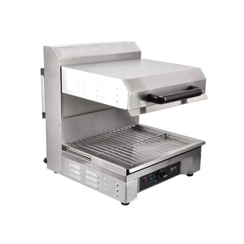 Omcan Stainless Steel Quartz Adjustable Salamander with Warming Base