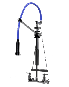 HIMI Products – Instinct Pre-Rinse Faucet Mini Unit with 36″ Hose, V Mount Bracket & 8″ Wall Mount Faucet – IF7003-8W