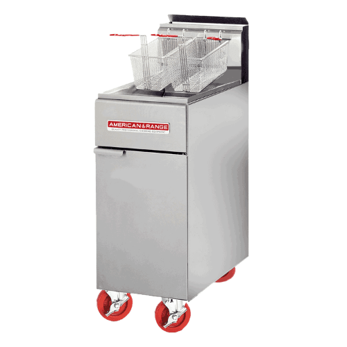 American Range AF-50-NG 50 Lb Floor Tube Fired Natural Gas Fryer