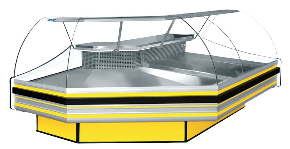 Atlanta Hamburg W-13 NZ-V NG Outer Corner Serve-Over Refrigerated Display Case