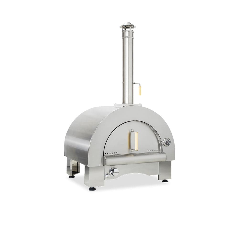 33″ Countertop Wood Burning and Propane Gas 35,000 BTU Pizza Oven Stainless Steel