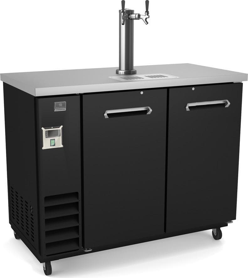Kelvinator Commercial - 48" Back Bar Beer Dispenser with 2 Doors & 1 Beer Column - KCHBBD2D1T
