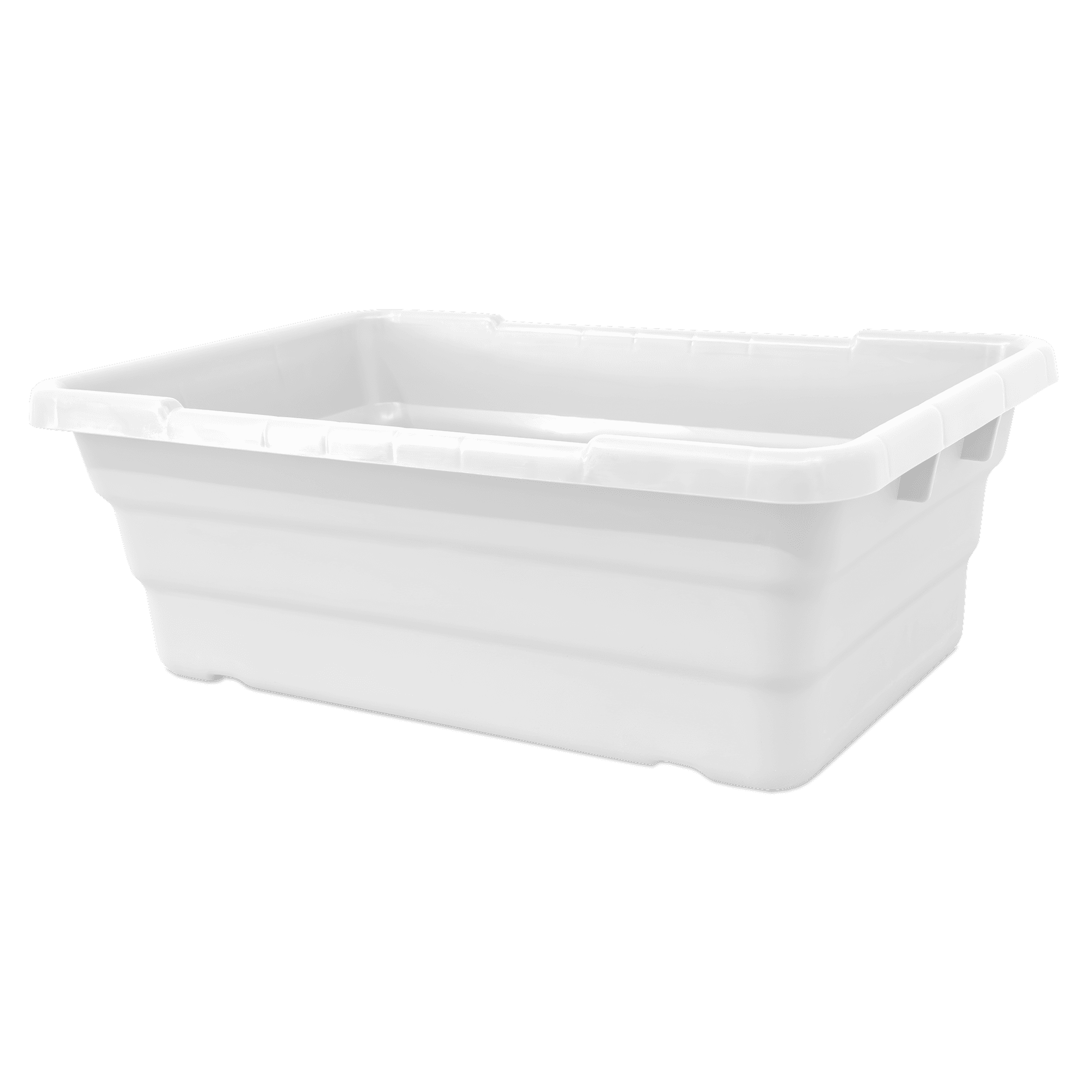 White Stackable Meat Lug / Tote Box 25″ x 16″ x 8-1/2″ NSF