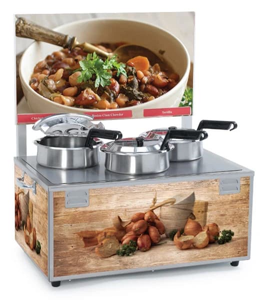 Nemco – 4 Qt Triple Well Soup Merchandiser w/ Header – 6510-T4