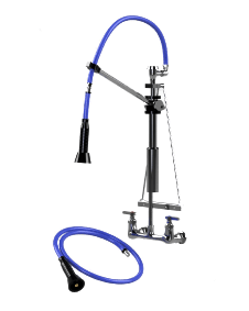 HIMI Products – Instinct Pre-Rinse Faucet Mini Unit with 36″ Hose, V Mount Bracket, Vacuum Breaker, 6′ Extension Hose & 8″ Wall Mount Base Faucet – IF7005-8W