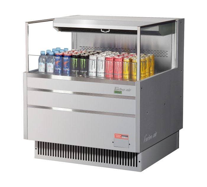 Turbo Air – 34.75″ Silver Low Profile Horizontal Open Display Case – TOM-36L-UF-S-1S-N (ETA 5-6 Weeks)