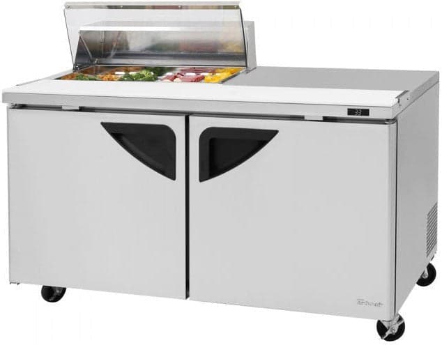 Turbo Air – 60″ Refrigerated Sandwich Prep Table with Clear Lid and 2 Doors – TST-60SD-08S-N-CL (ETA 5-6 Weeks)