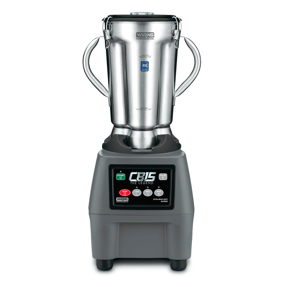 Waring CB15 3.8 L Stainless Steel 3-Speed Electronic Blender – 120V/1800W