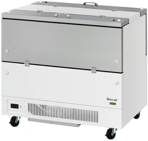 Turbo Air - Super Deluxe 49" White Cold Wall Dual Sided Access Milk Cooler - TMKC-49-2-WS-N6 (ETA 5-6 Weeks)
