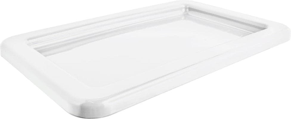 Winholt - 16" x 25" x 1" Pcolyethylene White Lug Lid - WHPL-8LID-WH