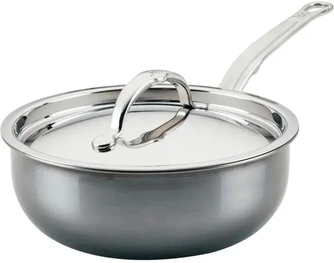 Hestan – NanoBond 2 Qt Titanium Stainless Steel Saucier Pan with Lid – 60045
