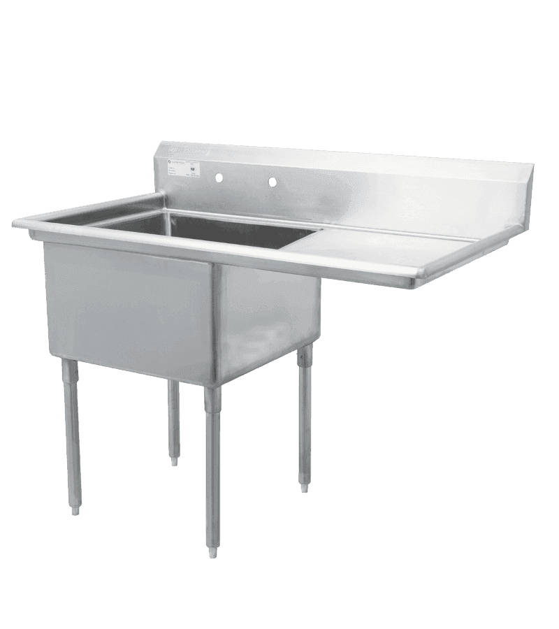 Thorinox TSS-2424-R24 24" x 30" x 24" Single 24" Sink with Drainboard