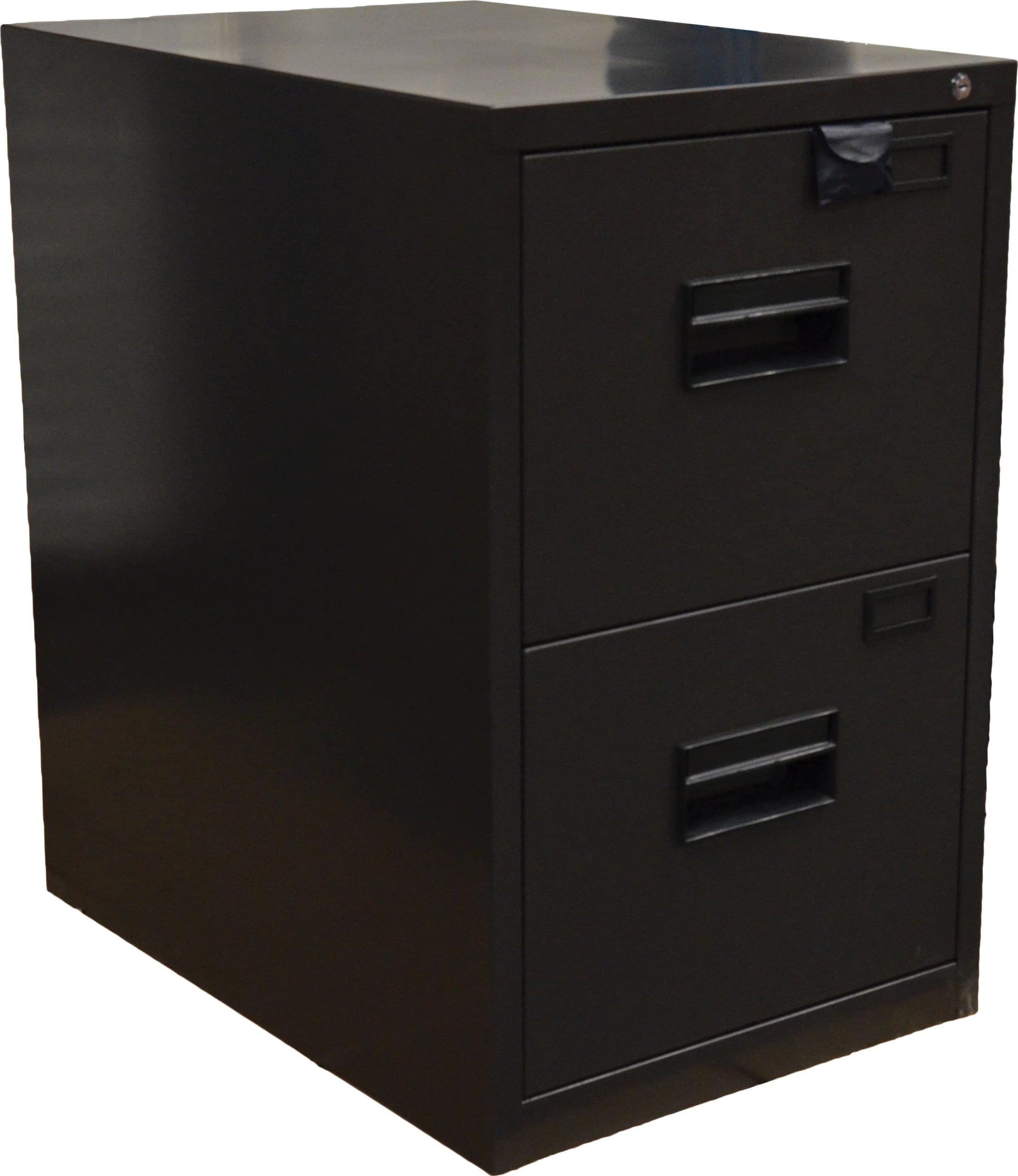 Charcoal Black Legal Vertical File Cabinet with Two Drawers