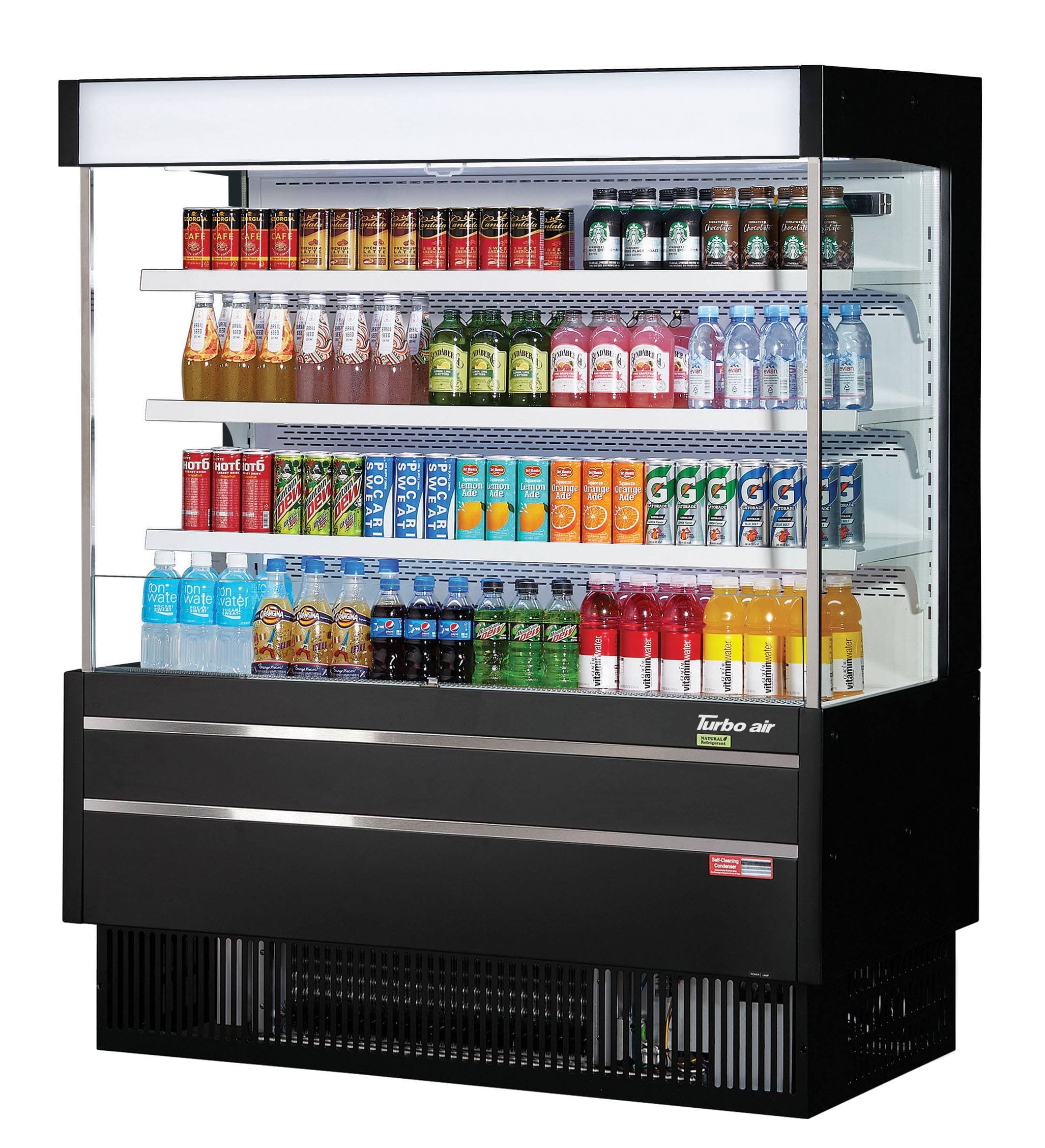 Turbo Air – Vertical Air Curtain Open Display Merchandiser, 51-5/8″ Wide – TOM-50MSEW(B)-N