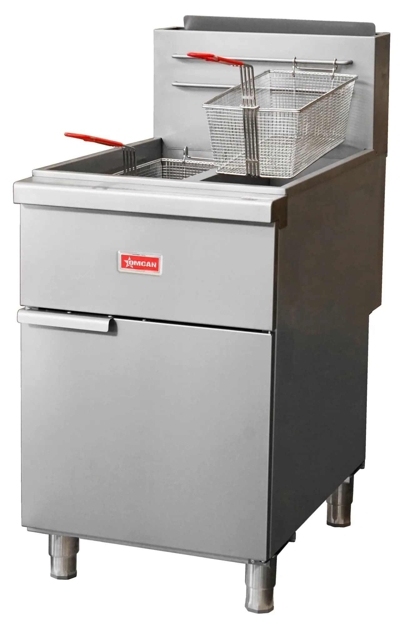 2 x 35-40 lb. Double Tank Tube-Fired Natural Gas Floor Fryer – 120,000 BTU