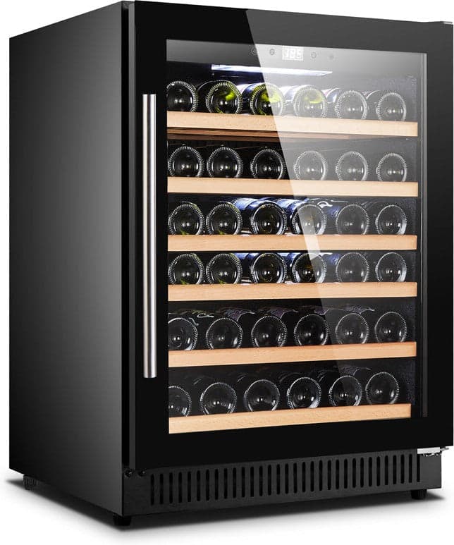 Vinovero 23" Single Zone Wine Cooler with 51 Bottle Capacity and Black Full Glass Door