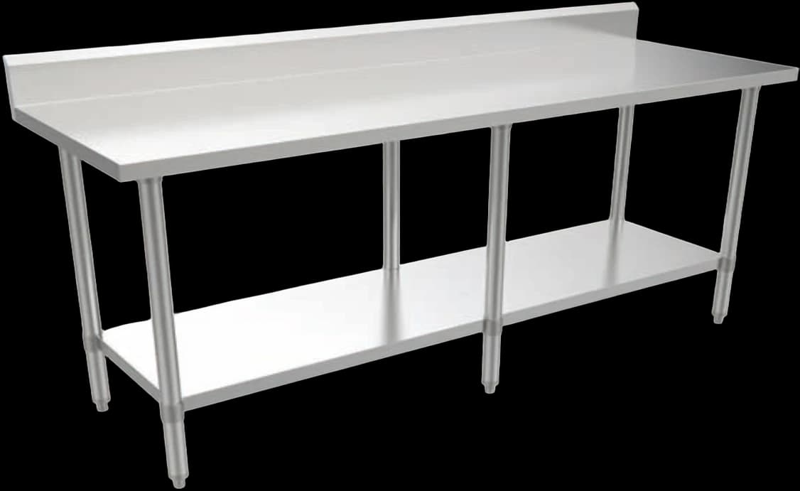ATS MET Work Table with Backsplash, Heavy-duty, 36" W x 30" D