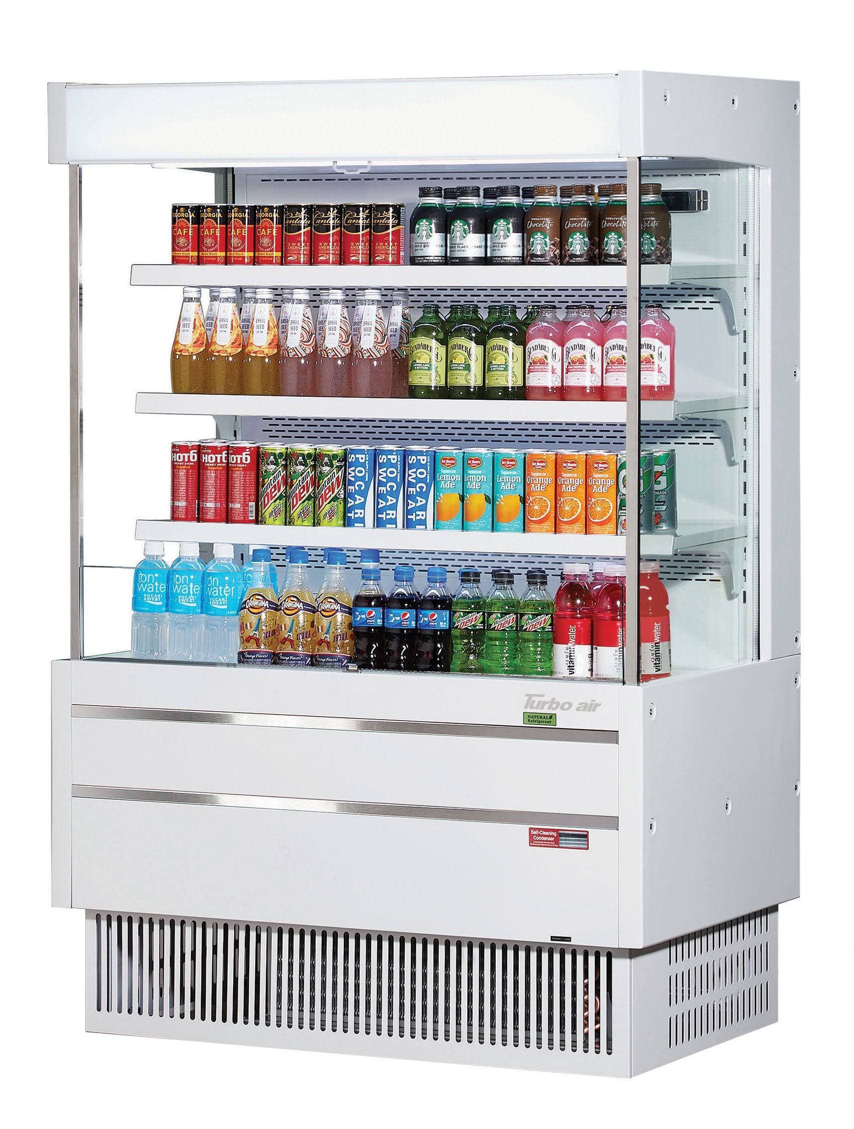 Turbo Air – Vertical Air Curtain Open Display Merchandiser, 39-7/8″ Wide – TOM-40MSEW(B)-N