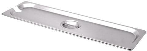 Half-Size Long Slotted Stainless Steel Steam Table Pan Cover