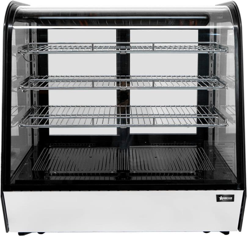 48″ Three (3) Shelf Countertop Curve Glass Refrigerated Display, 8 cu.ft. (225 Liters)