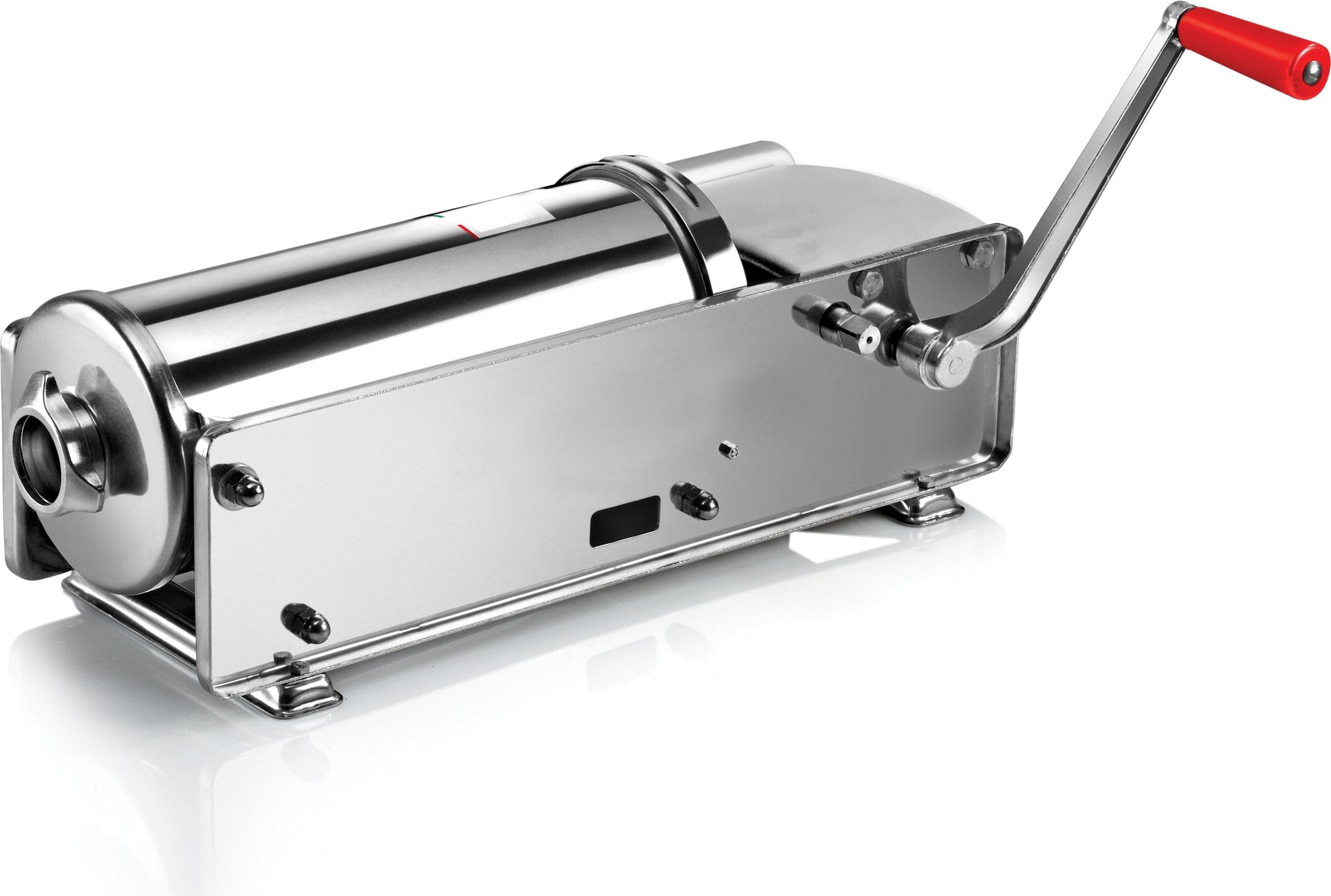 Trento Tre-Spade All Stainless Steel Horizontal Two-Speed Gear-Driven Sausage Stuffer with 15 lb. capacity