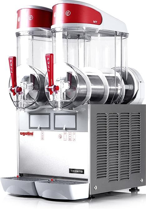 Ugolini MT2 Countertop Double Bowl Granita / Slushy Machine with Magnetic Drive – 2 x 2.6 Gal. (10L) Capacity