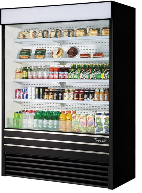 Turbo Air - 60" Black Vertical Air Curtain Merchandiser - TOM-60EB-N (ETA 5-6 Weeks)