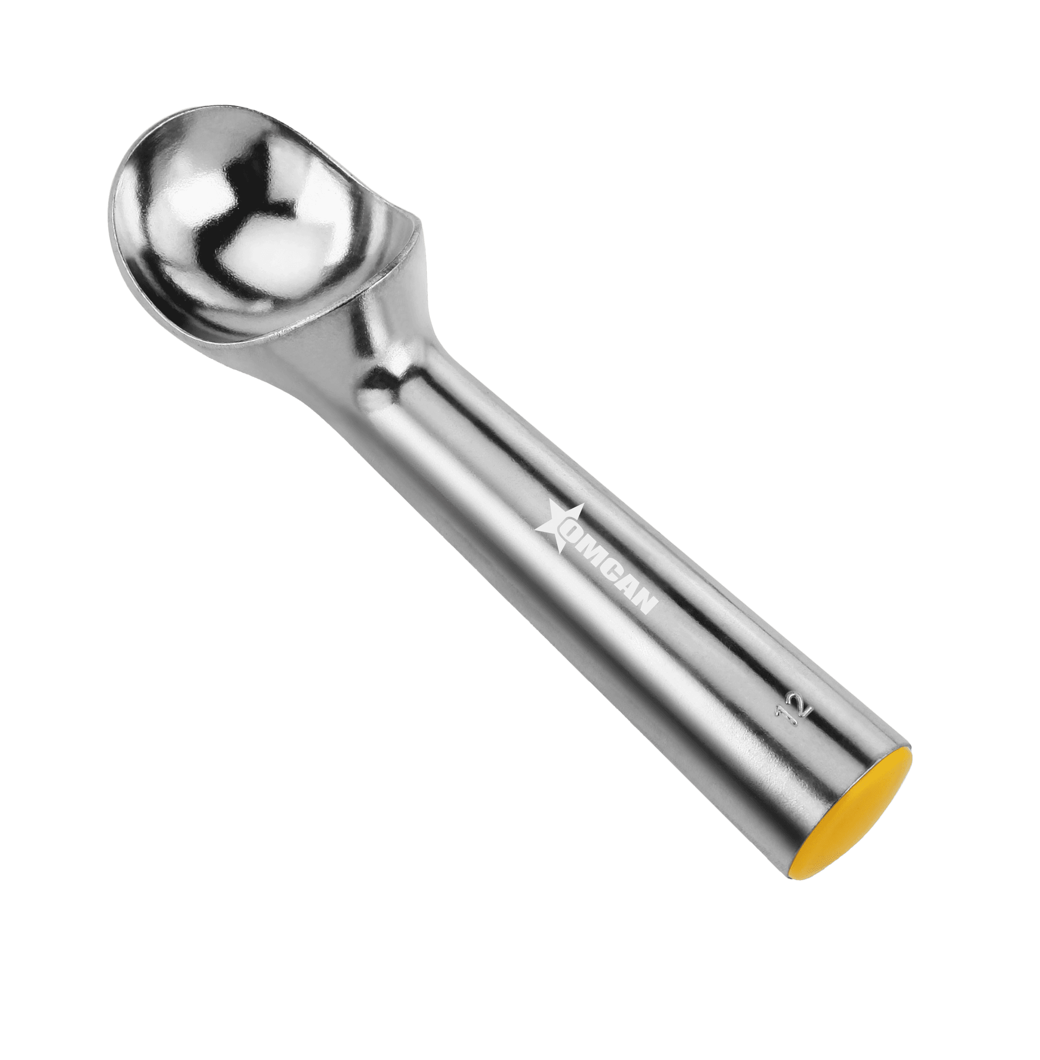 Aluminum Ice Cream Scoop / Dipper #12, Yellow – 3 oz. (89 ml)