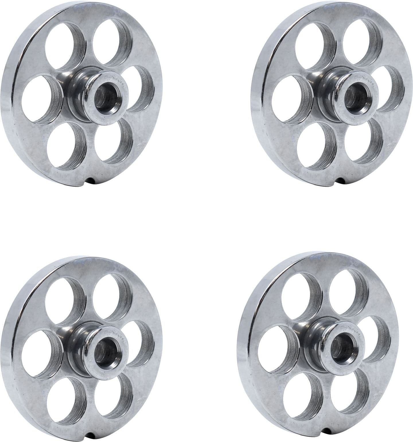 European Style #12 stainless steel plate with hub, 18mm (3/4″) – one notch/ round