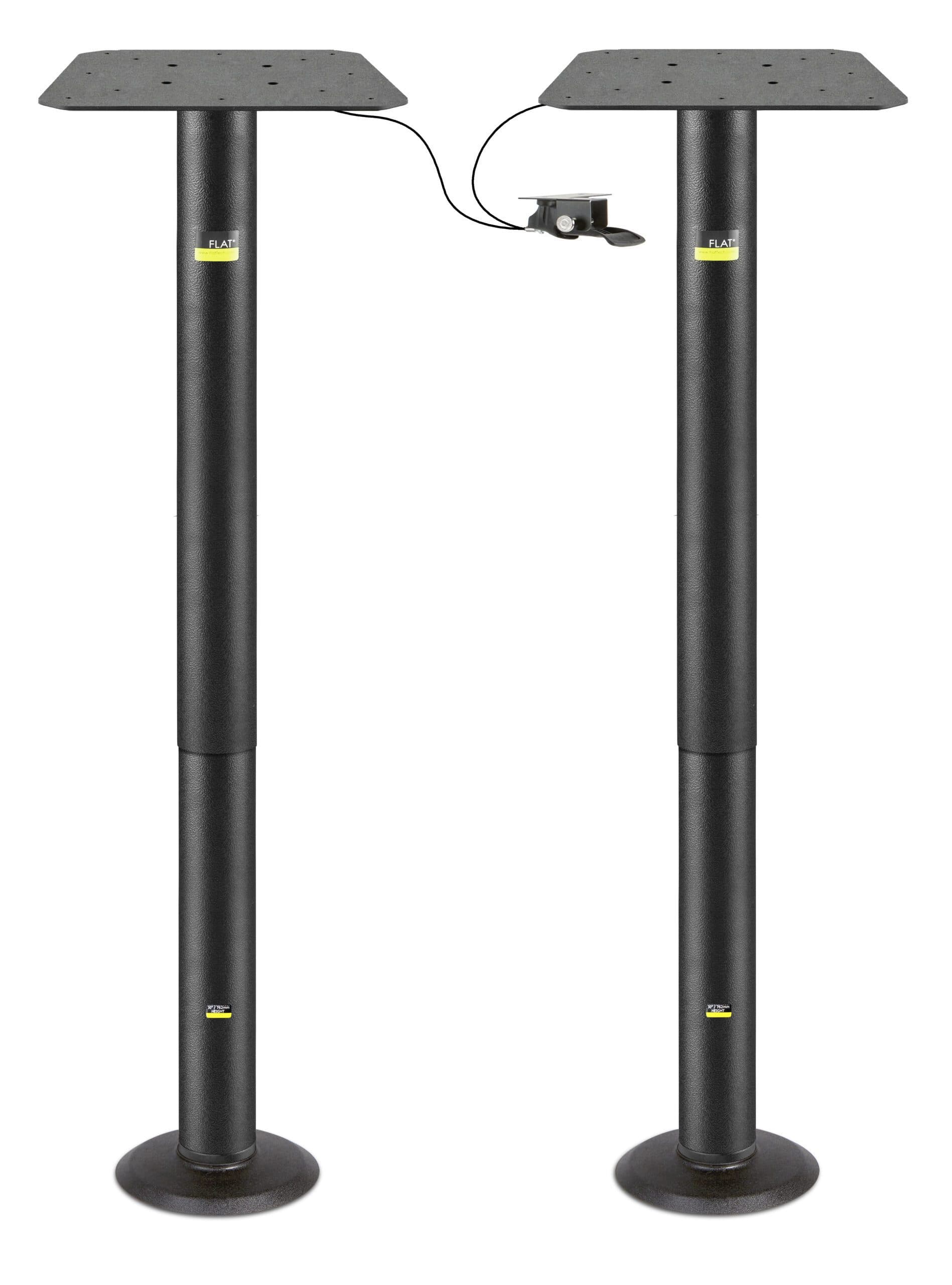 FLAT Tech – Dual Bolt-Down Table Bases (with Height-Adjustable Pneumatic Posts) – CT7001