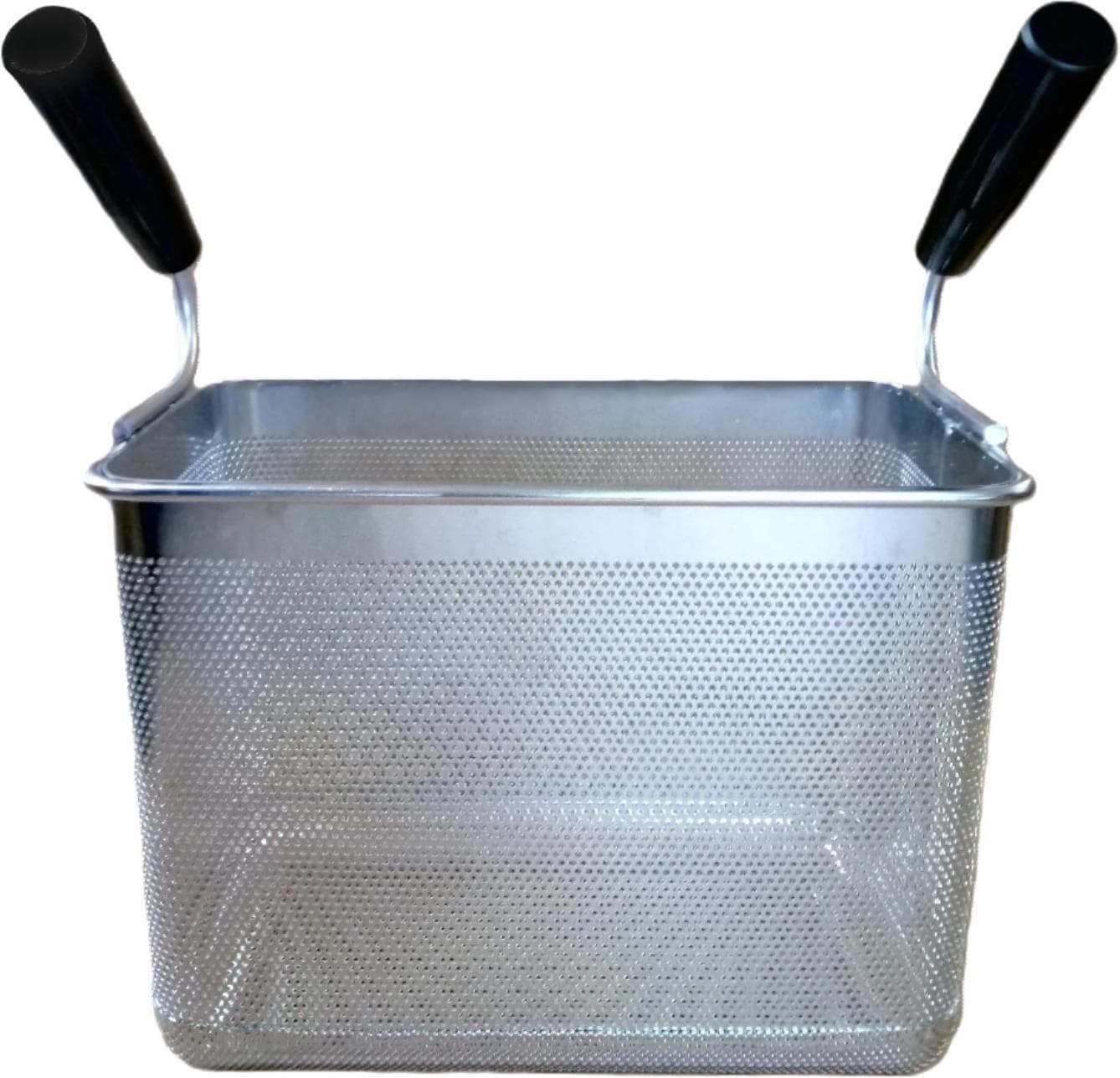 Pasta Cooker Rectangular Basket with Two Handles, Third Size 1/3