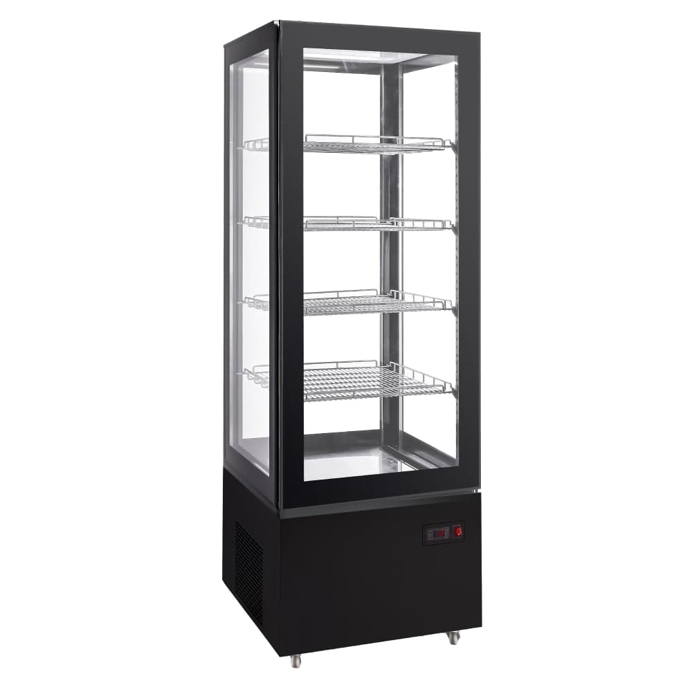 New Air NUDC-26-S 26″ Black Refrigerated Display Case – 14.12 Cu. Ft.
