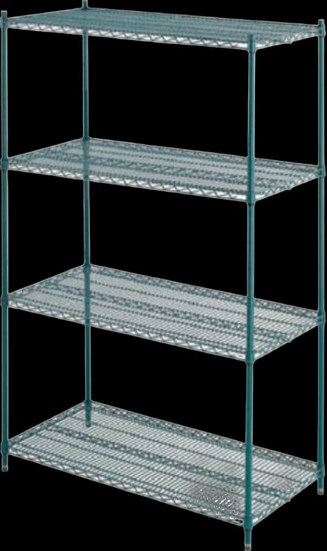 ATS MET Epoxy-coated Wire Shelving Unit, 48" W x 18" D