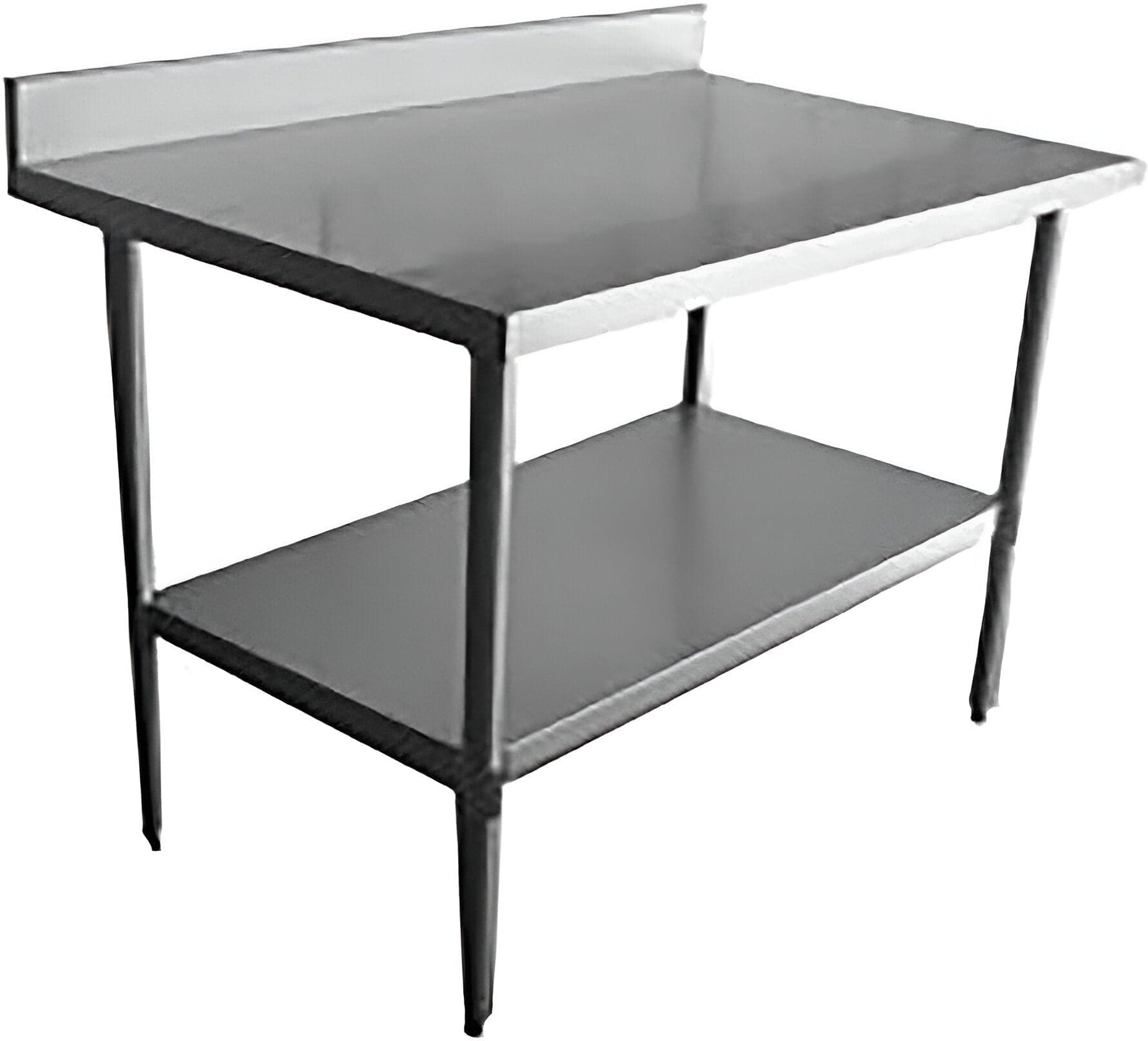 Winholt - 30" x 48" Work Table With Stainless Boxed Backsplash & 45° Return - STCT-BB3048