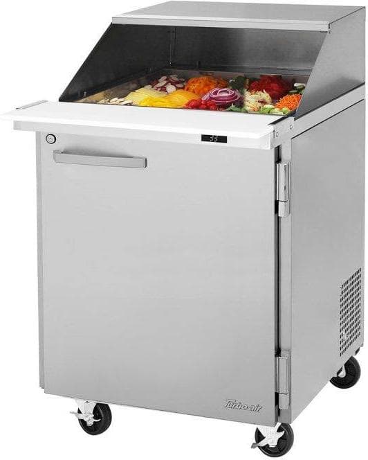 Turbo Air – PRO Series 27.5″ Silver Mega One Section Top Sandwich/Salad Prep Table-Slide Lid with 12 Pans – PST-28-12-N-SL (ETA 5-6 Weeks)
