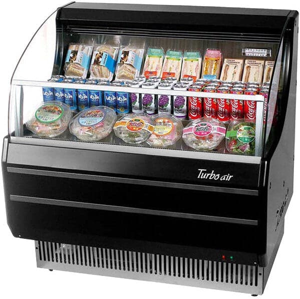 Turbo Air - 39" Slim Line Black Horizontal Air Curtain Display Case - TOM-40SB-N (ETA 5-6 Weeks)