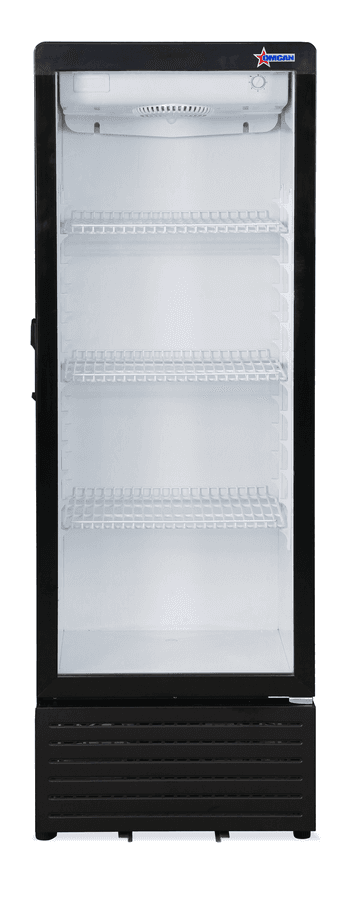 21″ One (1) Glass Door Display Refrigerator, 7.7 cu.ft. (217 L), Black