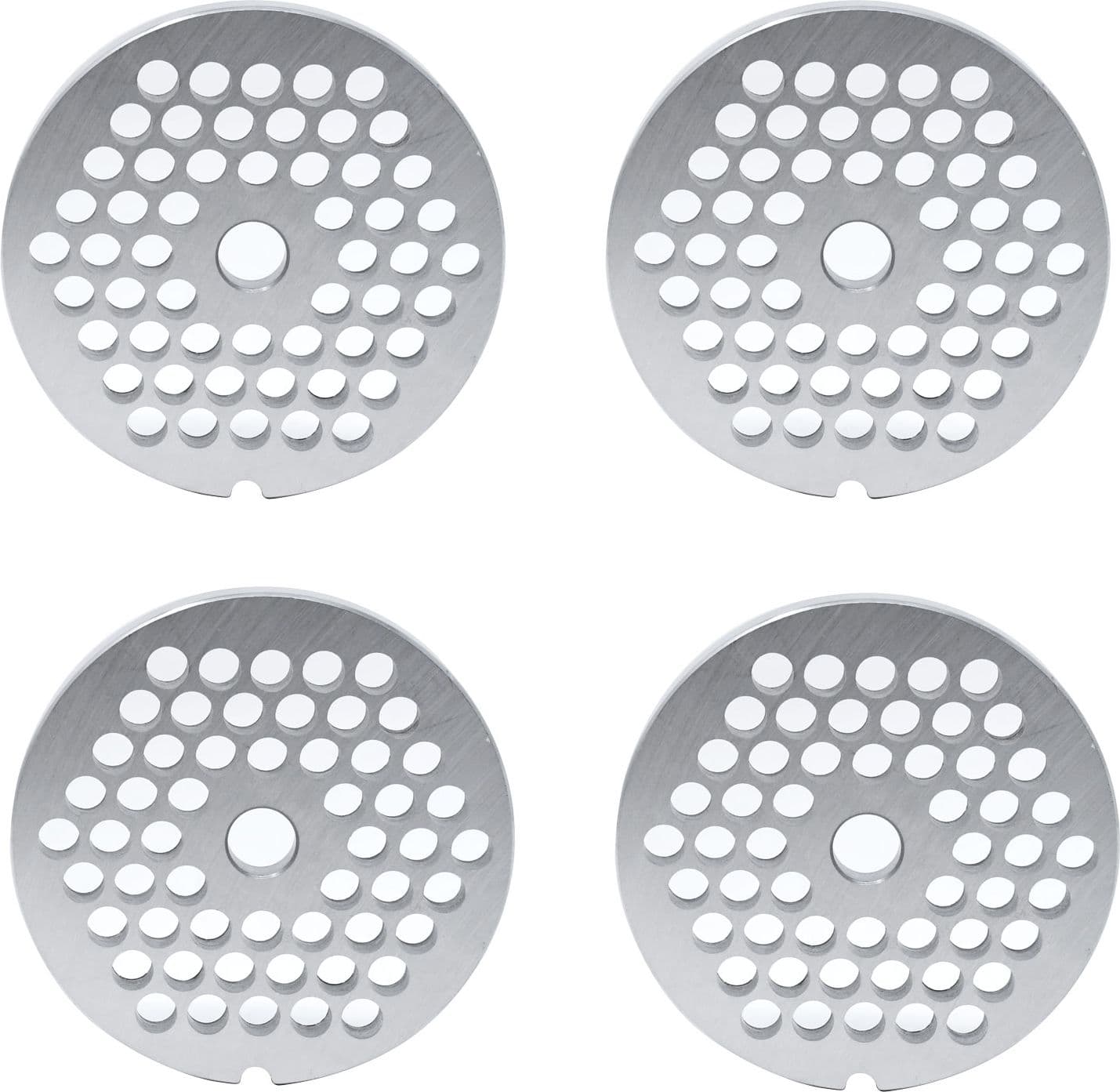 European Style #32 stainless steel plate, hubless, 8mm (5/16″) – one notch/ round