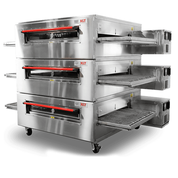 XLT 2440 Triple Stack Liquid Propane Conveyor Pizza Oven (24″ belt, 40″ chamber)