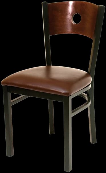 ATS 77A Wood Circle-Cut Back Chair