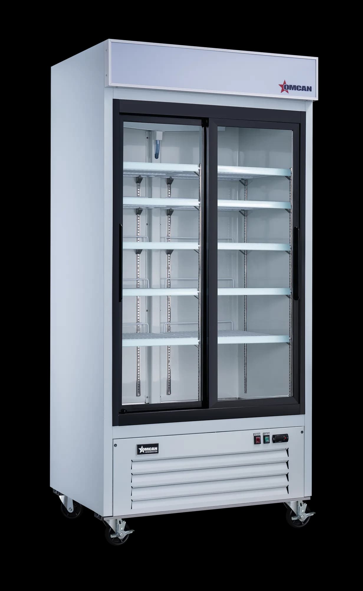 Omcan 40″ Two (2) Sliding Glass Door Display Refrigerator, 31.5 cu.ft. (892 L)