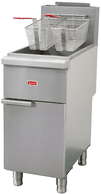 75 - 80 lb Tube-Fired Liquid Propane Gas Floor Fryer – 150,000 BTU