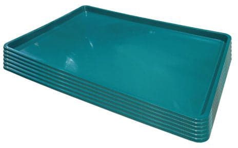 Winholt - 18" x 26" x 1" Deep Green ABS Plastic Display Tray, Pack of 24 - WHP-1826GABS