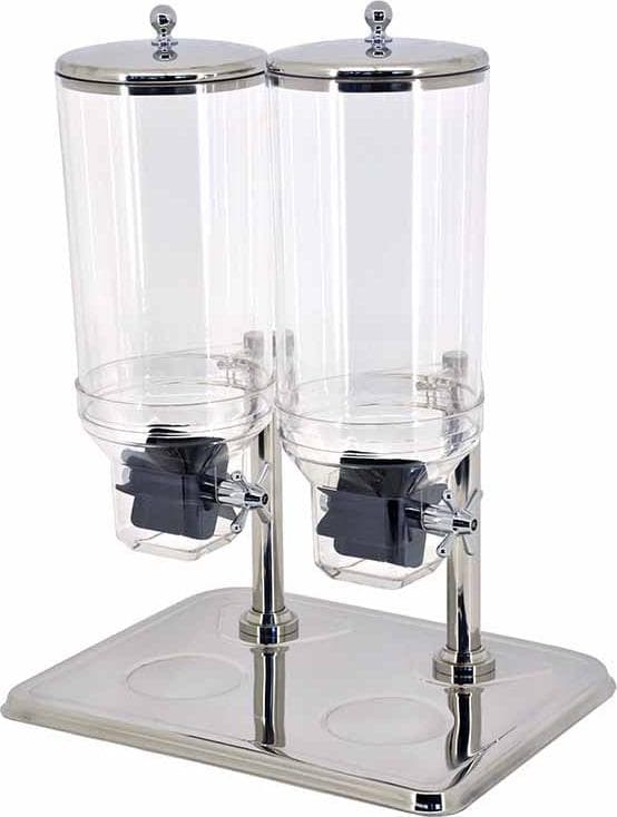 Stainless Steel Cereal Double Dispenser with 7.5 L (x2) Capacity