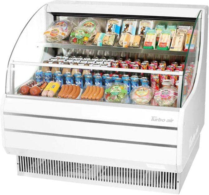 Turbo Air - 50" White Low Profile Horizontal Air Curtain Display Case - TOM-50LW-N (ETA 5-6 Weeks)