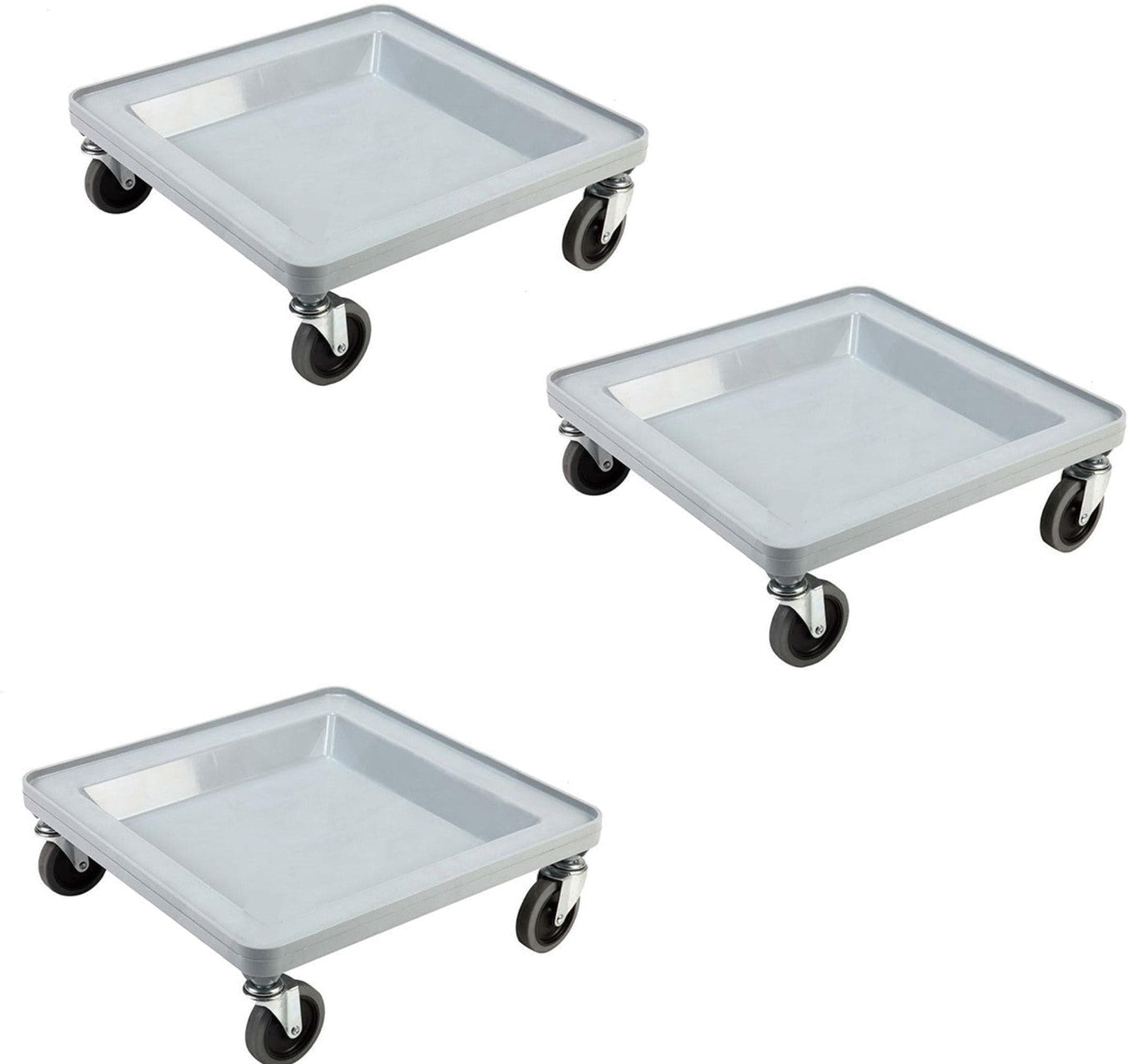 Gray Polypropylene Dish Rack Dolly without Handle