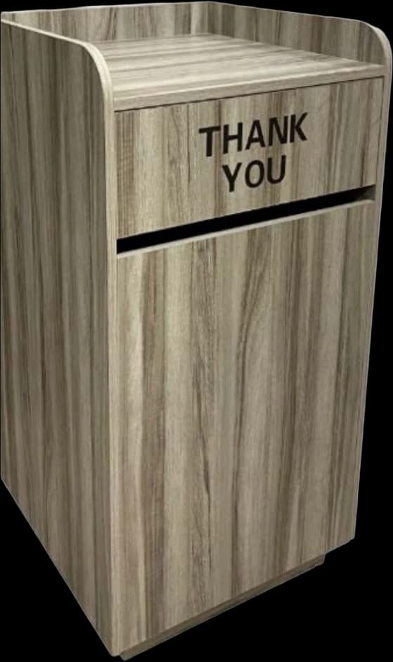 ATS Laminated Trash Receptacle, Grey